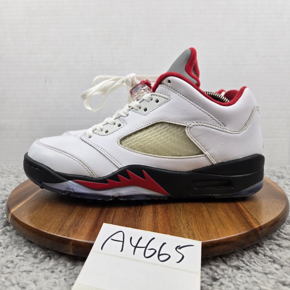 Jordan 5 Retro Low Golf Fire Red Silver Tongue Casual Sneaker Mens 8 CU4523-100